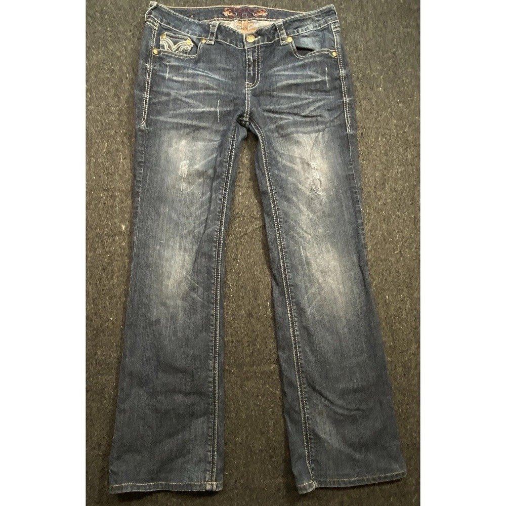 Philanthropy Stretch Bootcut Western Cowgirl Blue Jeans Women's‎ Sz 15/16 Denim
